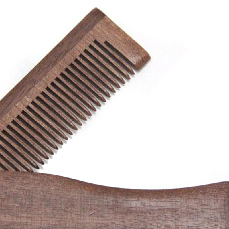 Folding Wooden Beard Comb