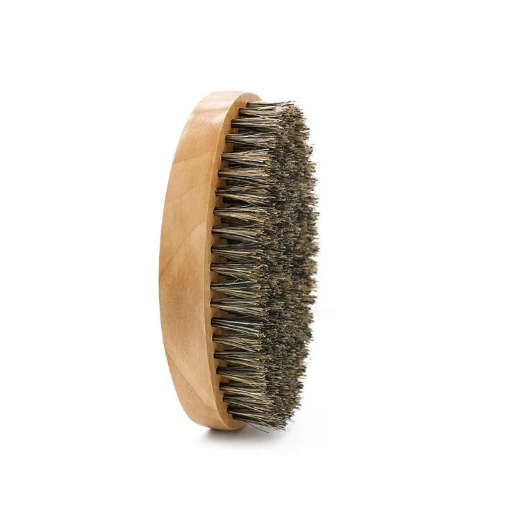 Professional Soft Boar Bristle Wood Beard Brush