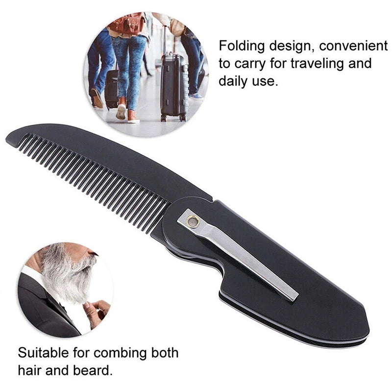 Portable Folding Beard Comb